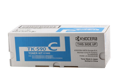 Kyocera TK-590C Cyan Mavi Orjinal Fotokopi Toneri FS-C2016-2026-2126-2526-2626 M6026-6526 5.000
