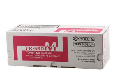 Kyocera TK-590M Magenta Kırmızı Orjinal Fotokopi Toneri FS-C2016-2026-2126-2526-2626 M6026-6526