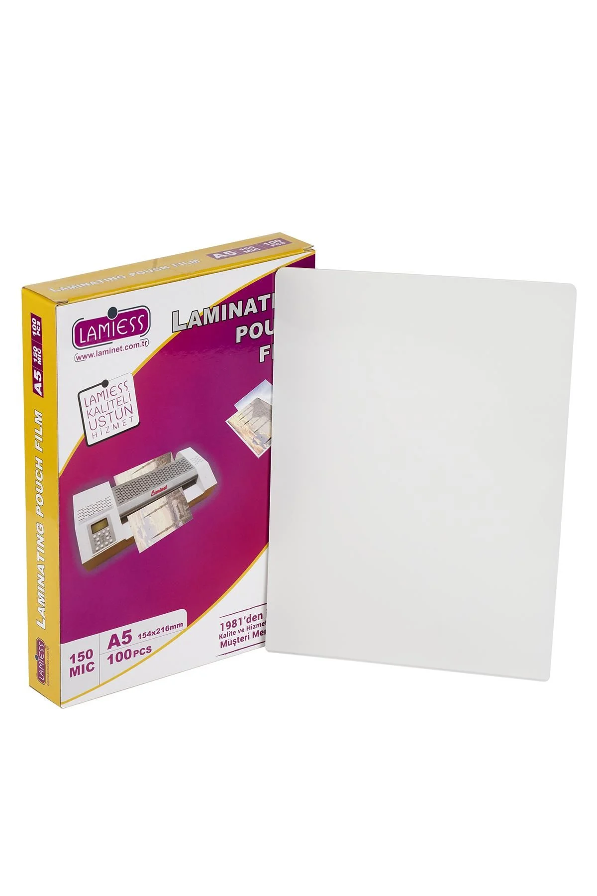 Lamiess - Lamiess Laminasyon Film A5 150micron Parlak 100syf