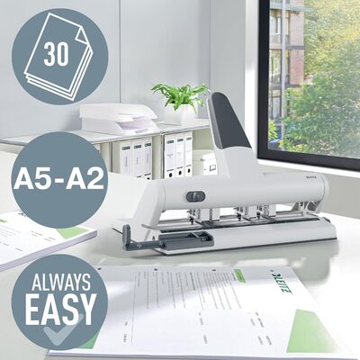 Leitz Delgeç Akto 4 Ayarlanabilir Delikli Gri 51140084
