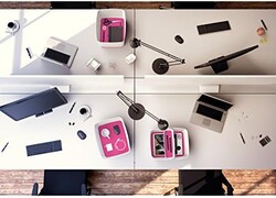 Leitz MyBox Kapaklı Geniş Saklama Kutusu Pembe Beyaz - Thumbnail