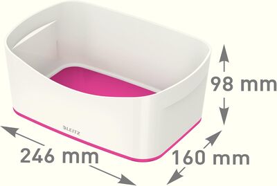 Leitz MyBox Masaüstü Saklama Kutusu Pembe Beyaz