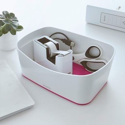 Leitz MyBox Masaüstü Saklama Kutusu Pembe Beyaz