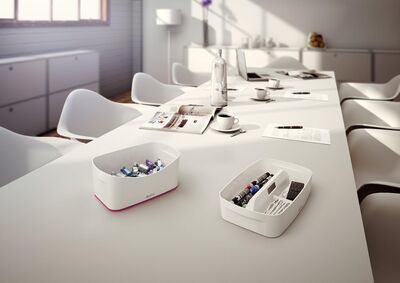 Leitz MyBox Masaüstü Saklama Kutusu Pembe Beyaz