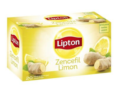Lipton Bitki Çayı Zencefil Limon 20li