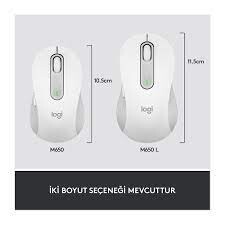 Logitech 910-006238 M650 L Signature Kablosuz Beyaz El Tam Boyutlu Mouse - Thumbnail