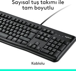 Logitech 920-002560 MK120 Q Usb Standart Kablolu Klavye Mouse Set - Thumbnail