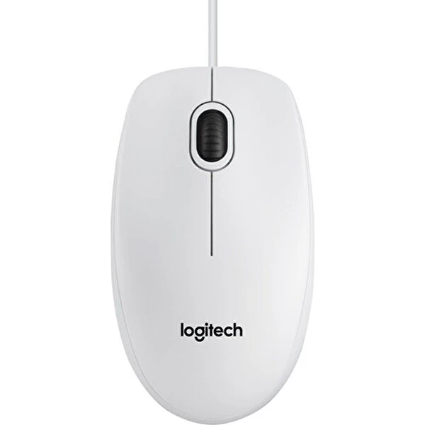 Logitech - Logitech Beyaz Kablolu Mouse 910-003360 B100 