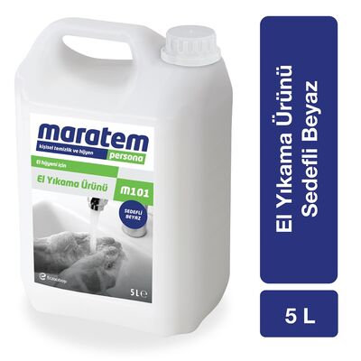 Maratem M101 Sıvı El Sabunu Beyaz Sedefli 5lt