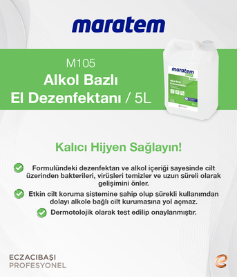 Maratem M105 Alkol Bazlı El Dezenfektanı 5lt