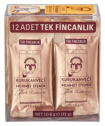 Mehmet Efendi - Mehmet Efendi 12x6 gr Tek Kullanımlık Türk Kahvesi Mehmet Efendi - Mehmet Efendi 12x6 gr Tek Kullanımlık Türk Kahvesi