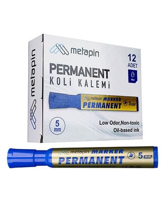 Metapin Permanent Marker Kesik Uç Mavi - 2