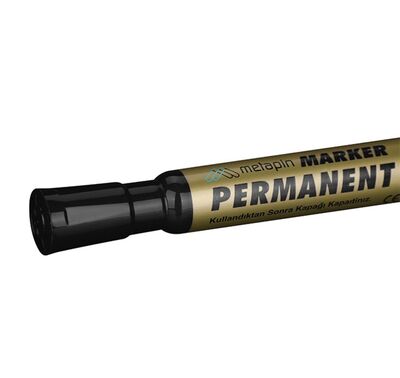 Metapin Permanent Marker Kesik Uç Siyah - 2
