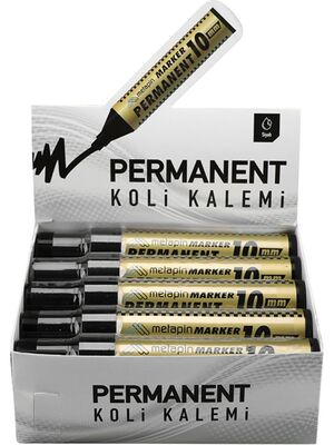 Metapin Permanent Market Yuvarlak Uç Siyah