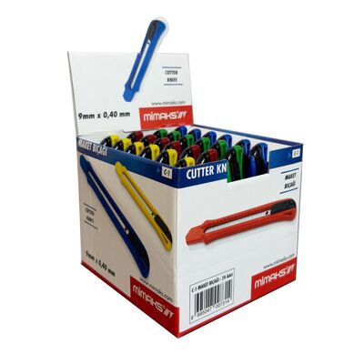 Mimaks Maket Bıçağı Plastik Kasa Dar 9 cmm C-1