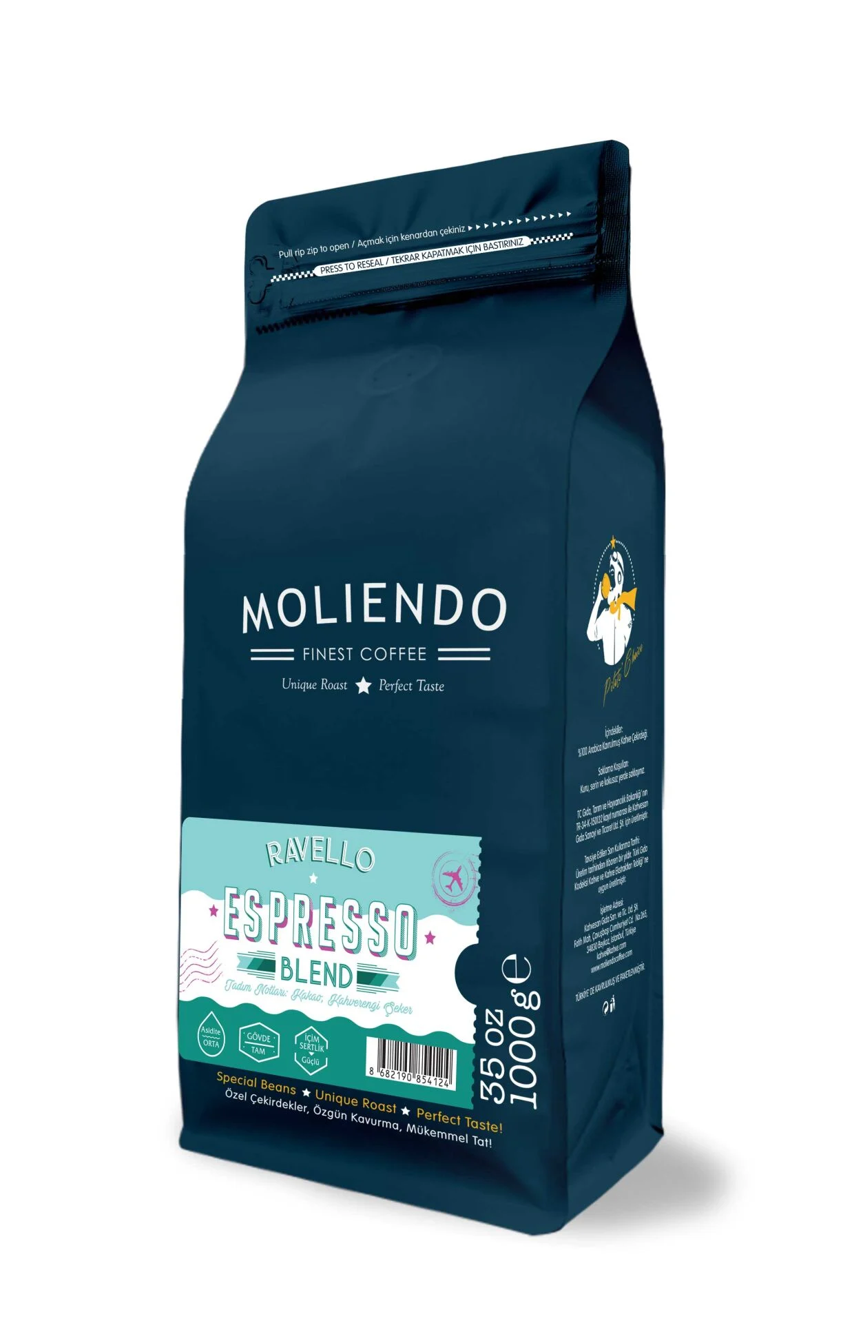 Moliendo Çekirdek Ravello Espresso Blend Kahve 1000gr - Thumbnail