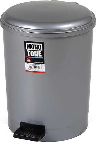 Mono Tone Çöp Kovası Pedallı No:0 3 Lt Gri Bo181