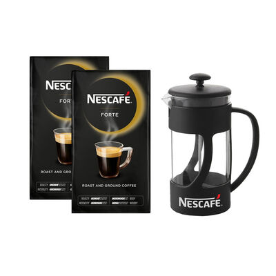 Set 2 Adet Nescafe Forte Öğütülmüş Filtre Kahve 500gr + French Press
