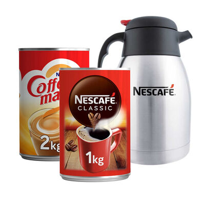 Set Nescafe Classic 1000 gr + Coffee Mate Kahve Kreması 2000 gr Termos Hediyeli