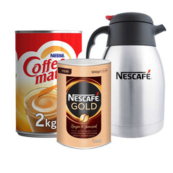 Set Nescafe Gold 900 gr + Coffee Mate Kahve Kreması 2000 gr Termos Hediyeli - Thumbnail