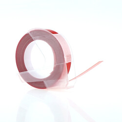 Etiketim - Muadil Dymo Kabartma Kırmızı 9mm Etiketim - Muadil Dymo Kabartma Kırmızı 9mm