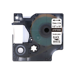 Etiketim - Muadil Dymo Kalıcı D1 Şerit, 12 mmx5,5 mt, Beyaz/ Siyah Etiketim - Muadil Dymo Kalıcı D1 Şerit, 12 mmx5,5 mt, Beyaz/ Siyah