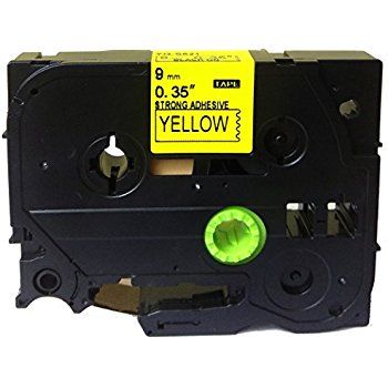 Muadil P-Touch 6AZE611 Sarı-Siyah TZ-tape 6mm Etiket