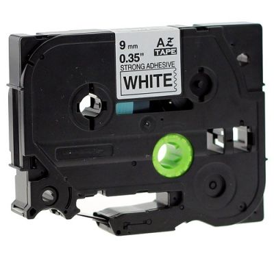 Muadil P-Touch 9TZE221 Beyaz-Siyah TZ-tape 9mm Etiket