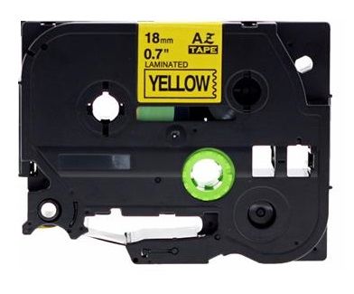 Muadil P-Touch TZ-tape 18mm Etiket Sarı-Siyah 18AZE641