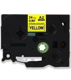 Muadil P-Touch TZ-tape 24mm Etiket Sarı-Siyah 24TZE651