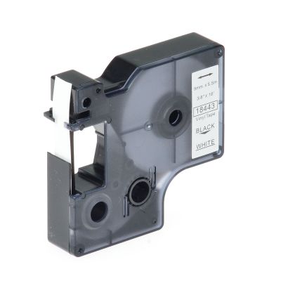 Muadil RhinoPro Renkli Vinil Şerit 9mmx5.5m Beyaz/Siyah 18443