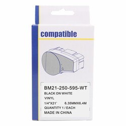 Muadil Brady BM21-250-595-WT Black on White - Thumbnail