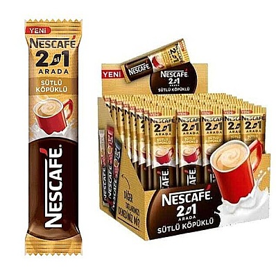 Nescafe 2'si 1 Arada Sütlü Köpüklü 10gr 48 li - 1