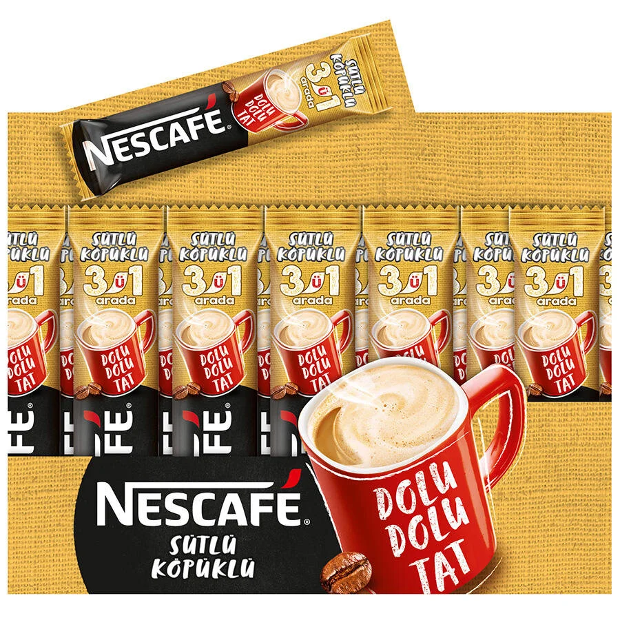 Nescafe 3ü1 Arada Sütlü Köpüklü 72′li - Thumbnail