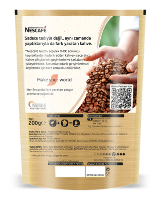Nescafe Çözünebilir Kahve 200gr Gold 