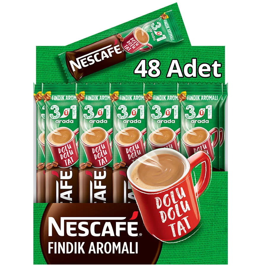 Nescafe Fındık Aromalı 3ü1 Arada 17gr 48 li - Thumbnail