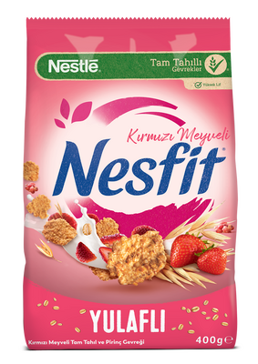 Nestle Nesfit Kırmızı Meyveli Tam Tahıl ve Pirinç Gevreği 400gr