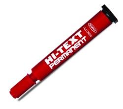 Hı-Text - Hi-Text Kesik Uçlu Koli Kalemi Kırmızı 830PC