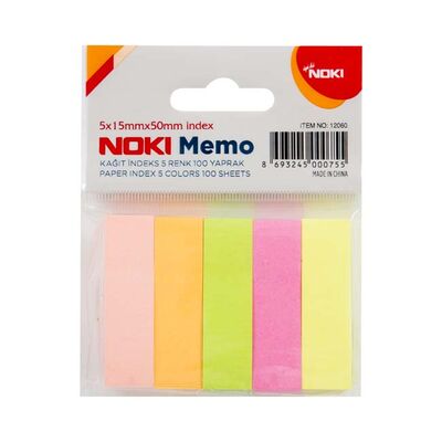 Noki Yapışkanlı Not Memo Stick Notes 15mmx50mm 100syf Renkli 12060