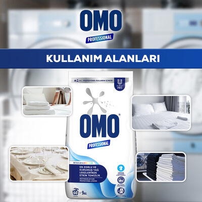 Omo Professional Toz Çamaşır Deterjanı Beyaz ve Renkliler için 9kg