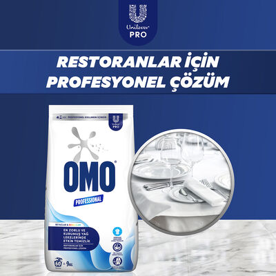 Omo Professional Toz Çamaşır Deterjanı Beyaz ve Renkliler için 9kg