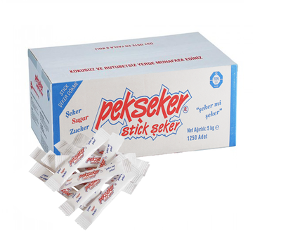 Pekşeker Stick Şeker 4gr 1250 Adet 5kg