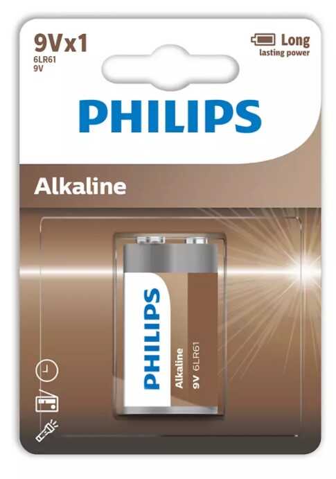 Philips Alkalin 9v Pil Kartela 6lr61a1b/10