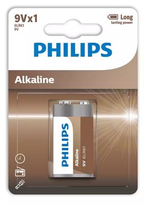 Philips Alkalin 9V Pil Kartela 6LR61A1B/10