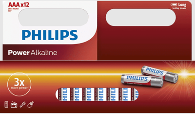 Philips Power Alkalin 12li AAA İnce Pil LR03P12W/10