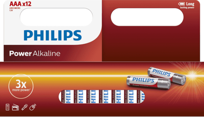 Philips Power Alkalin 12li AA Kalem Pil LR6P12W/10 