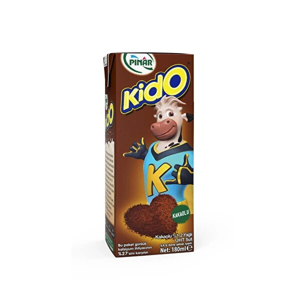 Pınar Süt Kido Kakaolu 180ml 27 li