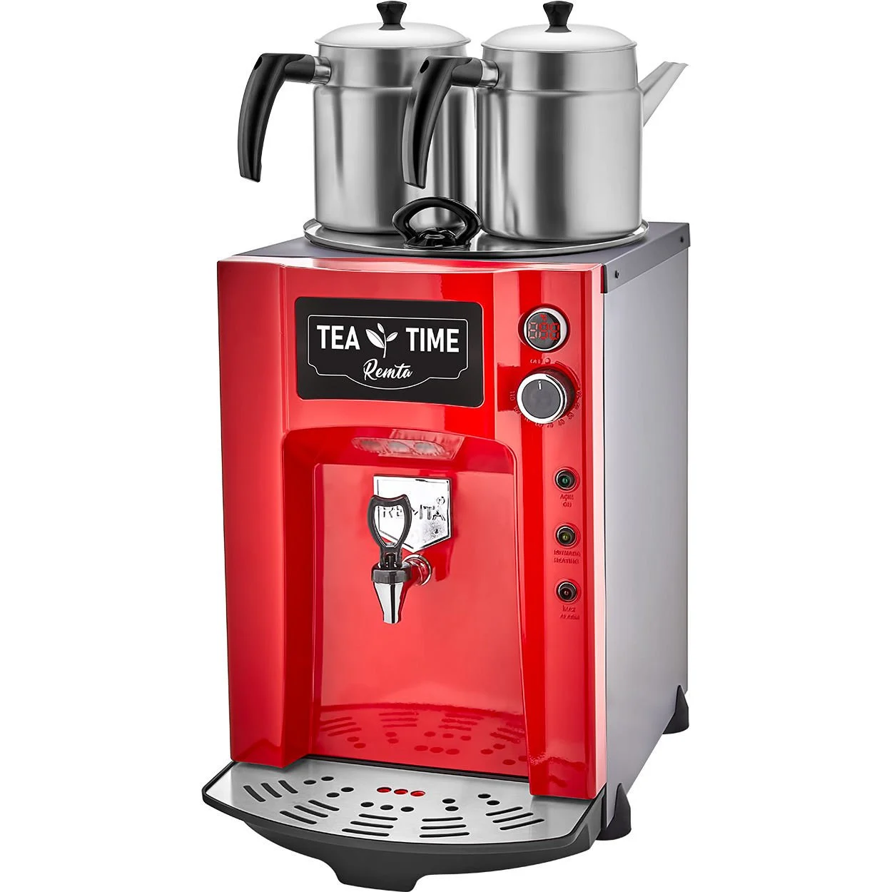 Remta - Remta 2 Demlikli Premium Jumbo Çay Makinesi 15 lt DE12P Kırmızı