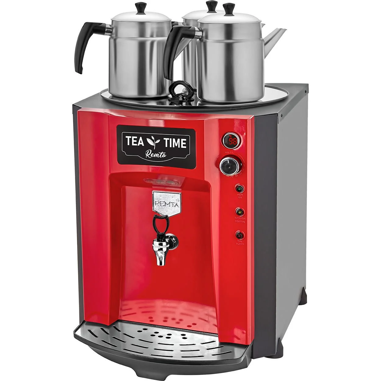 Remta 3 Demlikli Premium Jumbo Çay Makinesi 40 lt DE10P Kırmızı