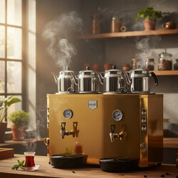 Remta 4 Demlikli Jumbo Çay Makinesi 46 lt DE13 Elektrikli - Thumbnail